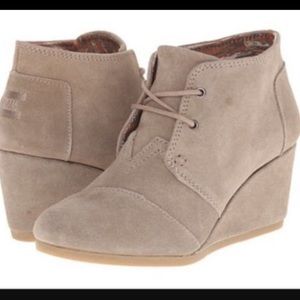 TOMS desert wedge bootie
